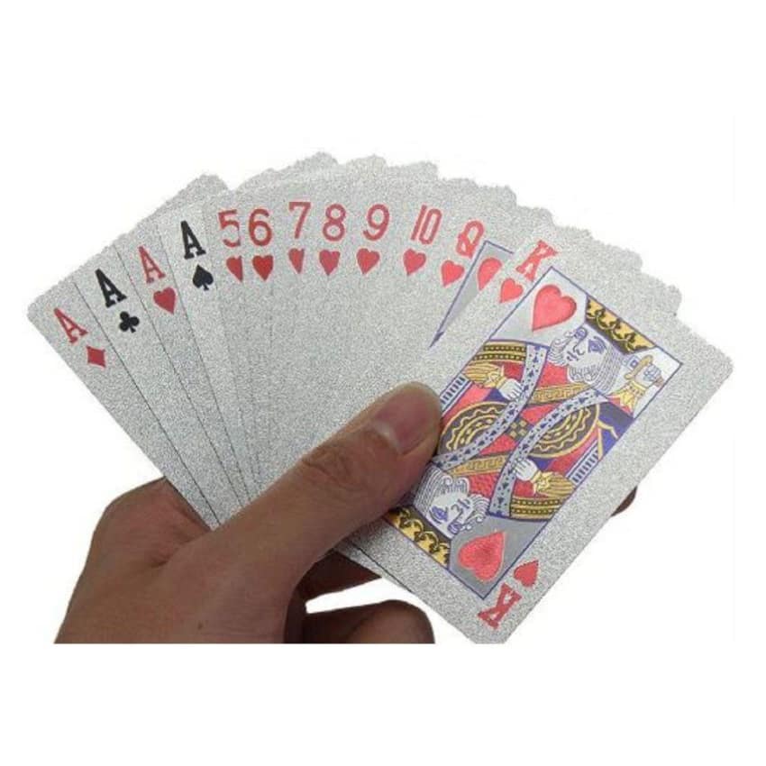 silver plated playing cards