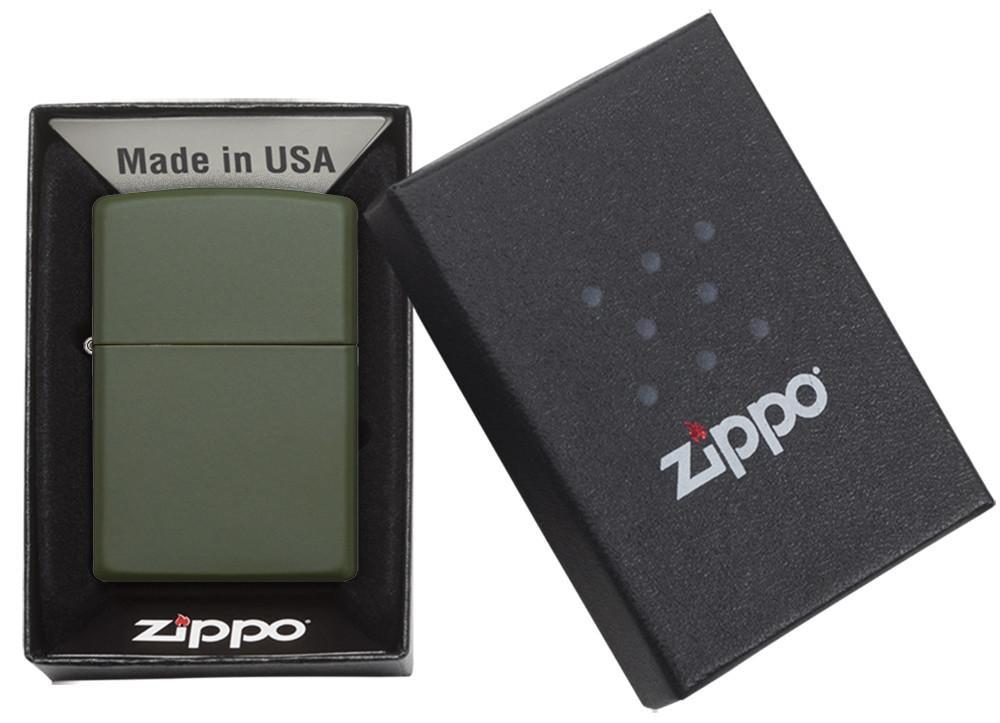 Zippo Classic Matte Green Lighter in Box