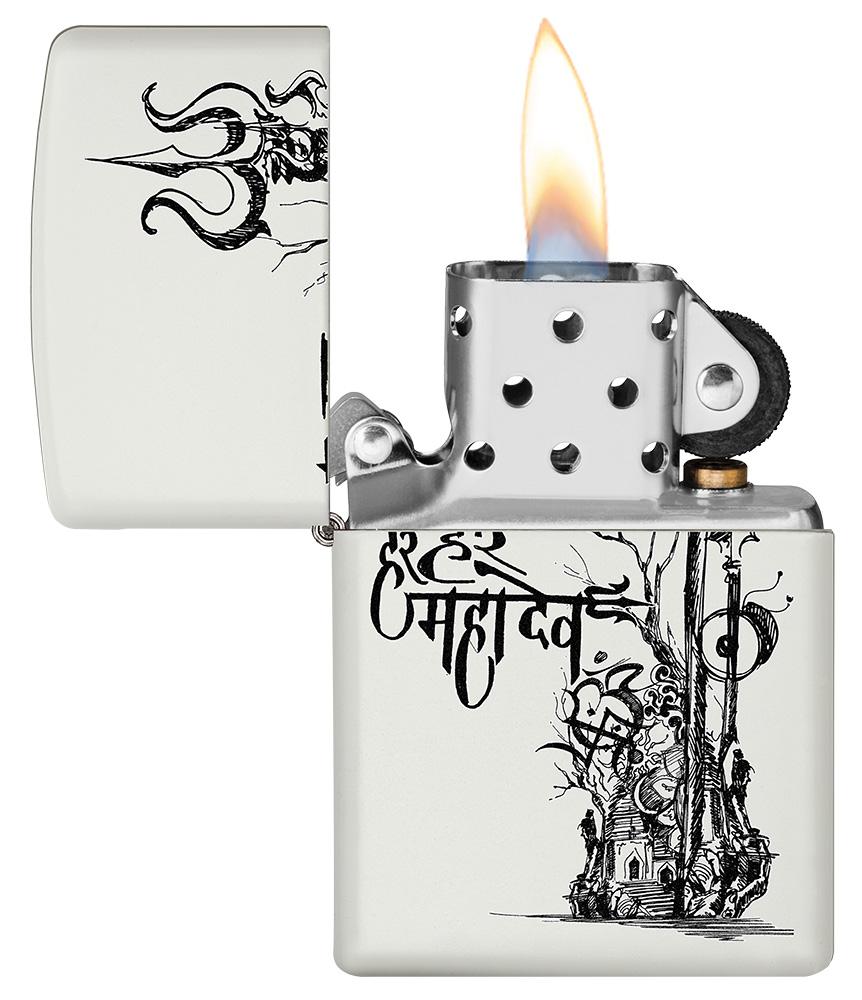 Zippo Shiva's Trishul Design Lighter Lighten