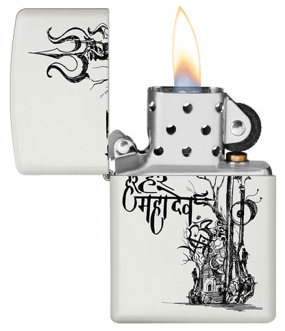 Zippo Shiva's Trishul Design Lighter Lighten