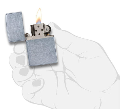 Zippo Street Chrome Lighter in hand