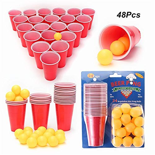 Beer Pong Drinking Game 48 pcs