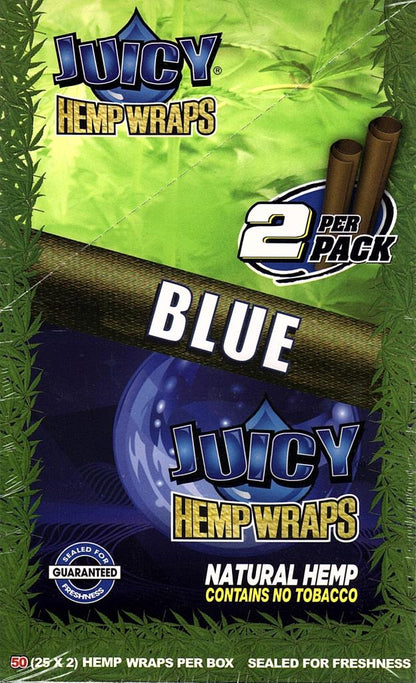 juicy jays hemp wraps blue rolling paper