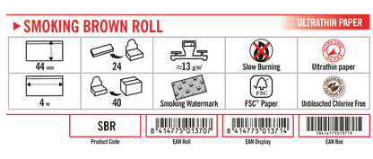 Smoking Brown Rolls - 4 Meter Specification and dimensions