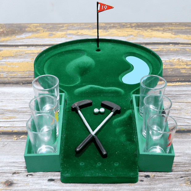 Golf Drinking Shot Game Set with shot glasses