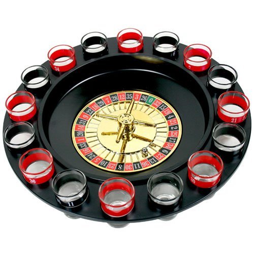 Drinking Roulette Game Set with shot glasses