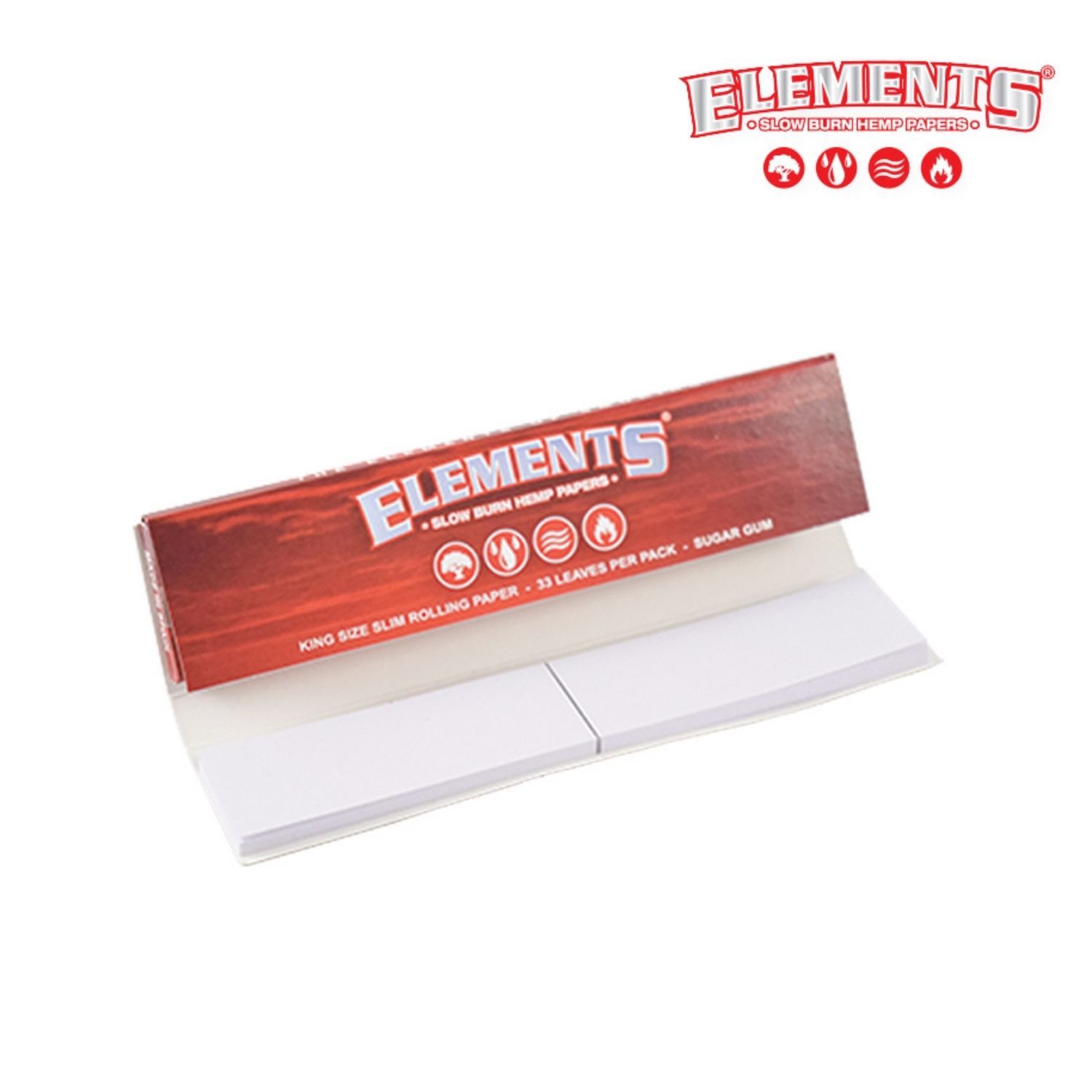 ELEMENTS Red Connoisseur King Size Inside pack