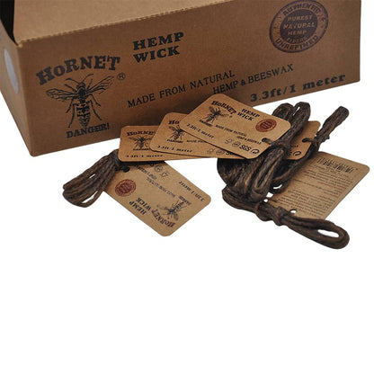 hornet organic hemp wick & beewax bundles