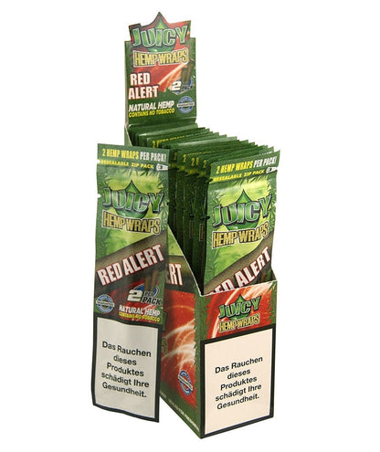 juicy hemp wrap red alert cigar paper box