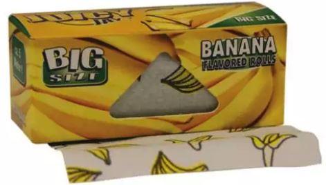 juicy jays banana flavoured rolls rolling paper 5 meter