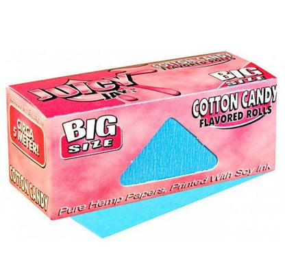 juicy jays cotton candy flavoured rolls rolling paper 5 meter