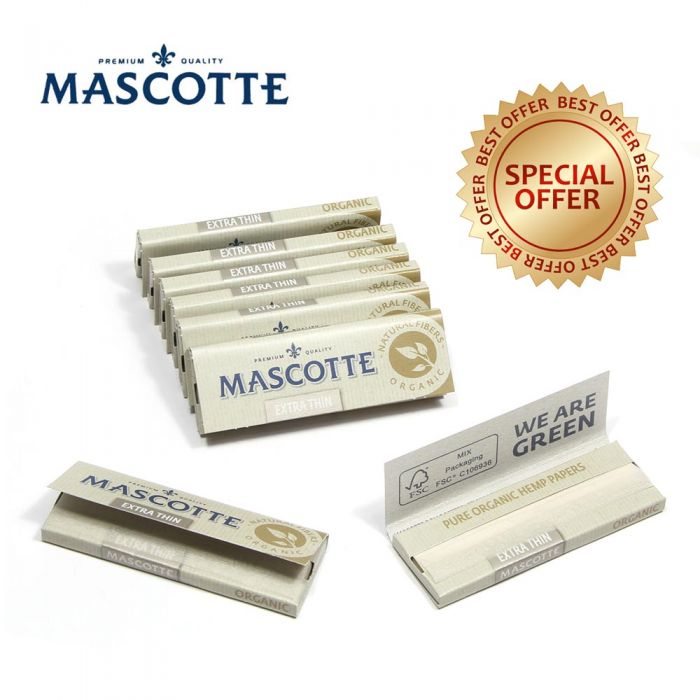 Mascotte Extra Thin Organic 1 1/4 Size Rolling Paper