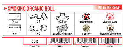 Smoking Organic Rolls - 4 Meter Dimensions