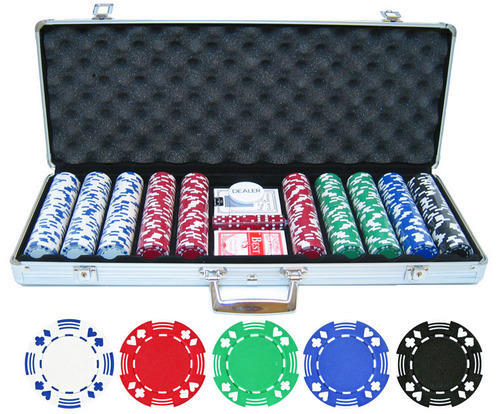 Poker Chips Set Briefcase with Coin Chips