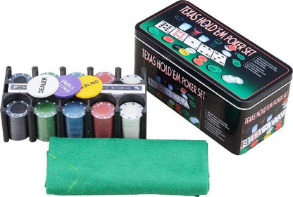 Poker Set with table mat and holder