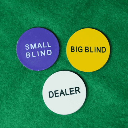 poker set dealer and blind buttons 