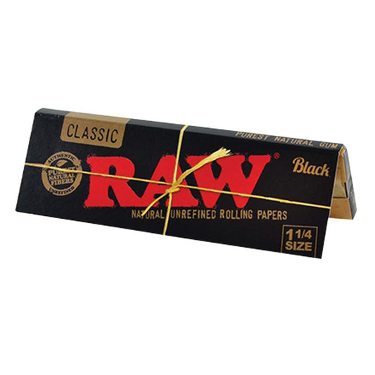 raw black 1 1/4 joint papers