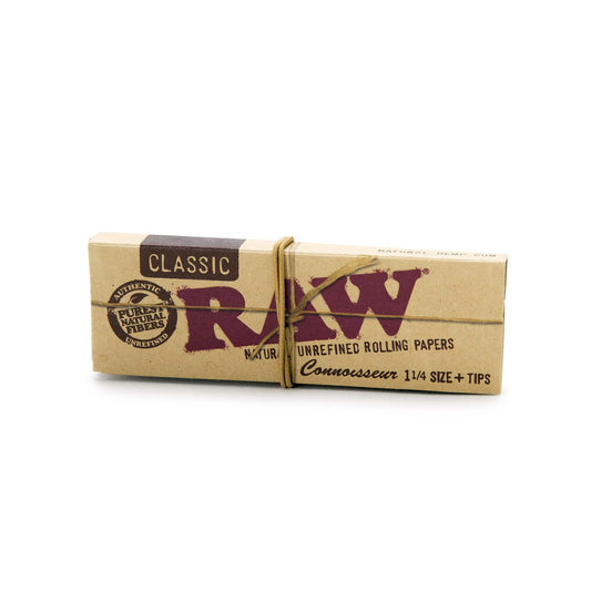 RAW Classic Connoisseur - 1 1/4 Size Rolling Papers with Tips