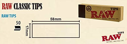 raw classic filter tips dimensions