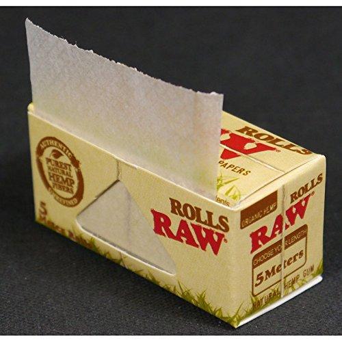 raw organic hemp rolls 5 meter with paper