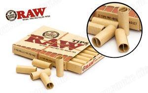 RAW Pre-rolled Filter Tips - 21 per pack outside box
