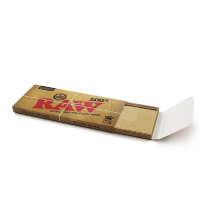 raw 200s sheet rolling paper open pack