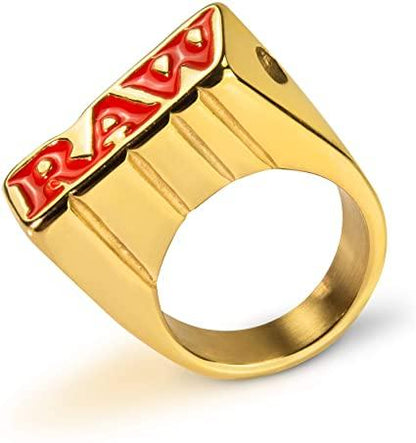 raw smoker ring gold