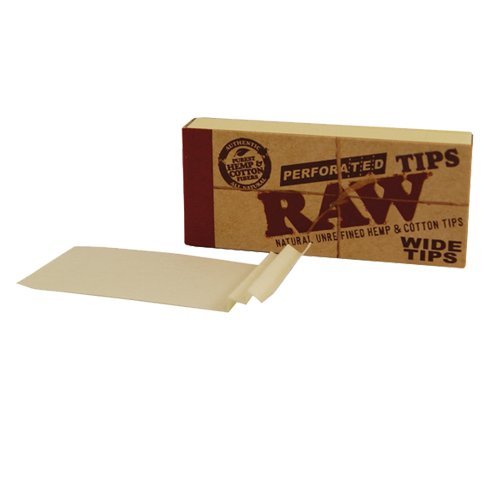 raw wide perforated hemp filter tips
