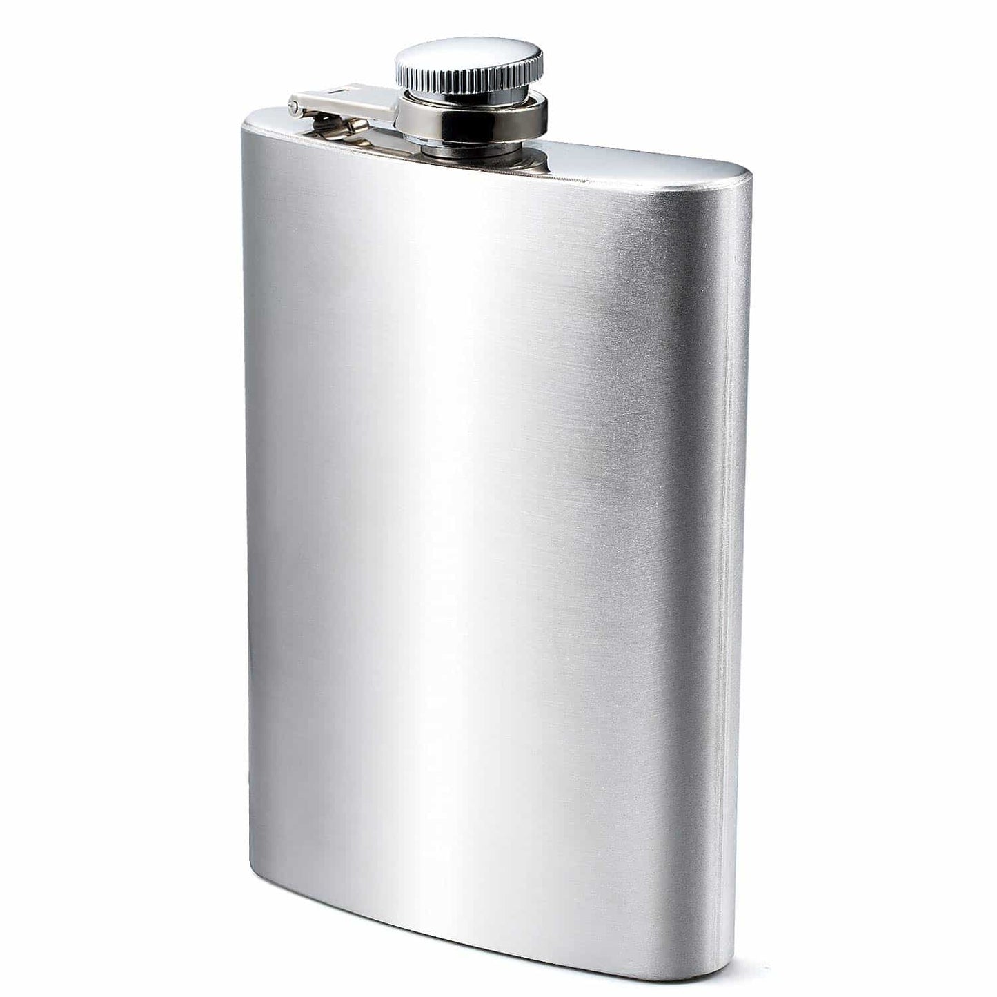 Pocket Silver Hip Flask - 8oz