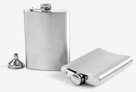 Pocket Silver Hip Flask - 8oz