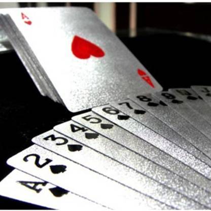 silver playing cards 