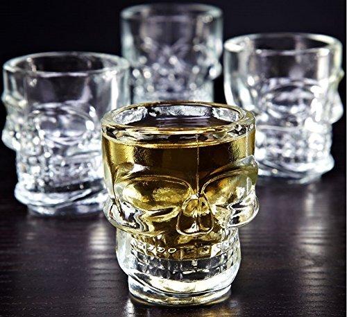 skull head shot glasses