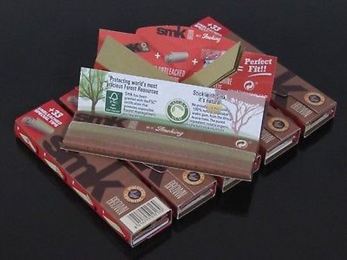 smk brown paper with roach pad multi pack