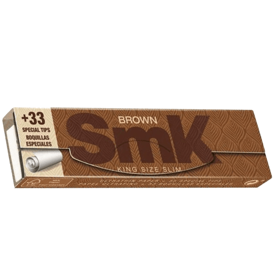 smk brown rolling paper king size slim with filter tips
