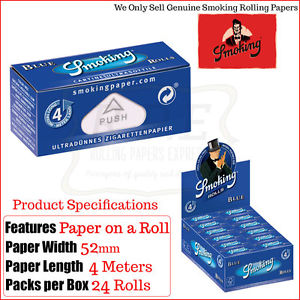 Smoking Blue Rolls - 4 Meter Box