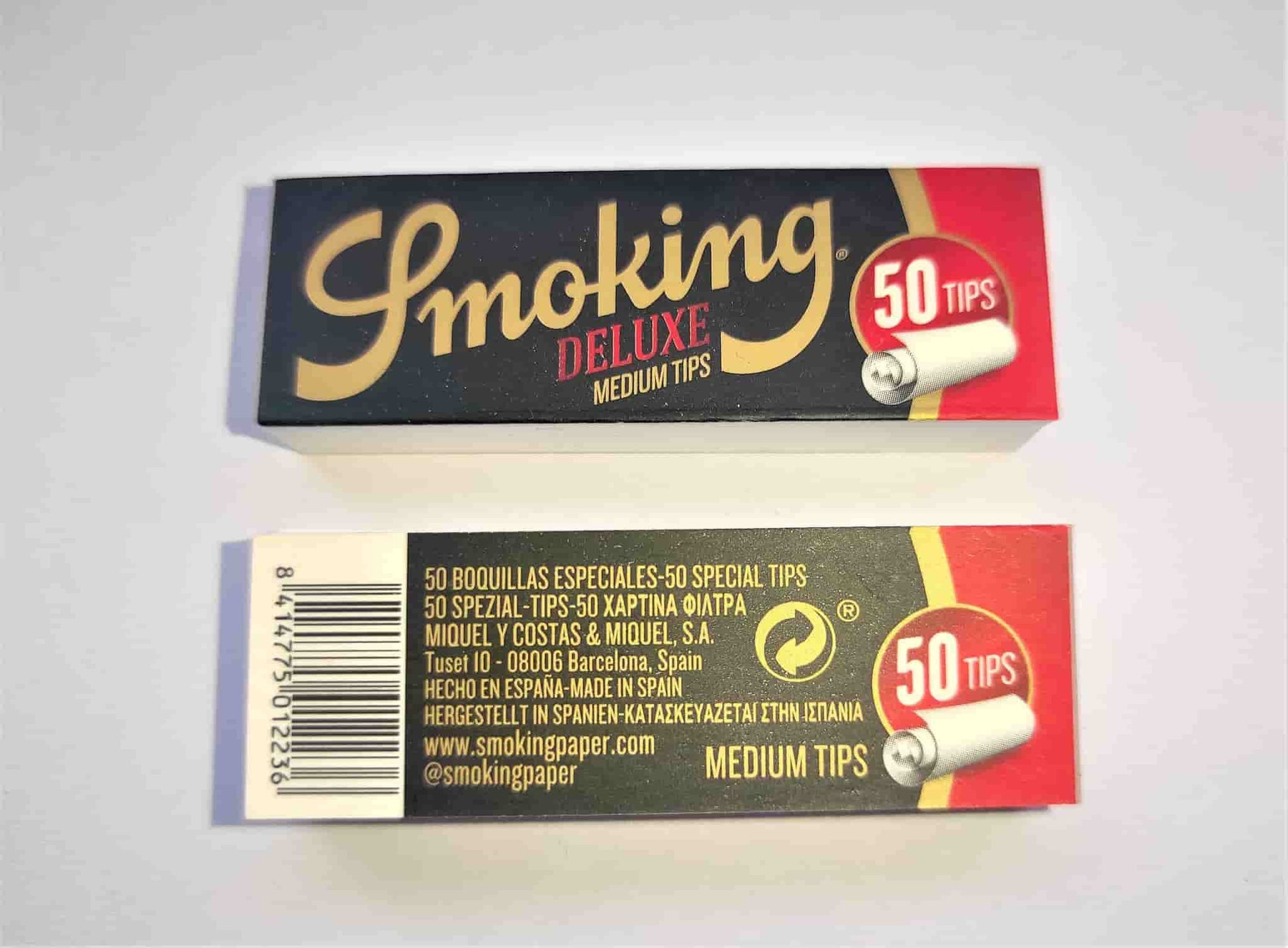 Smoking Deluxe Medium Filter Tips Front Back