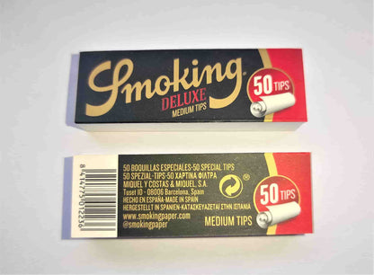 Smoking Deluxe Medium Filter Tips Front Back