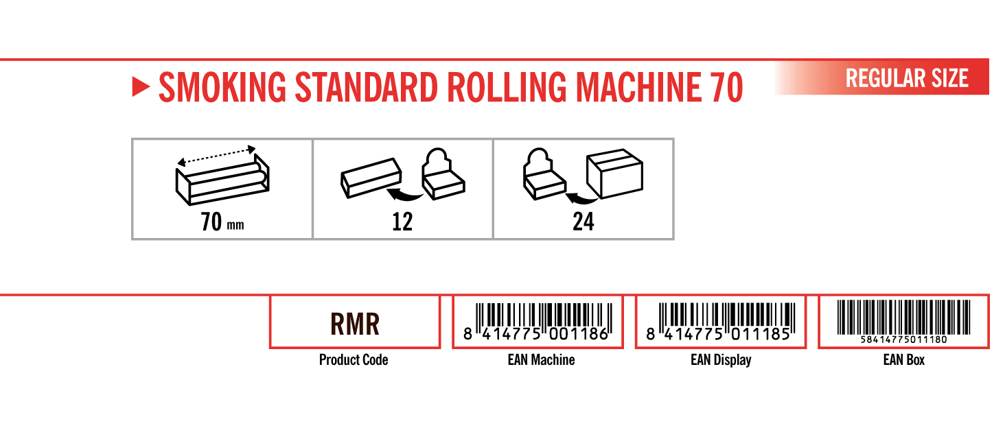 Smoking Acrylic Rolling Machine 70mm specification